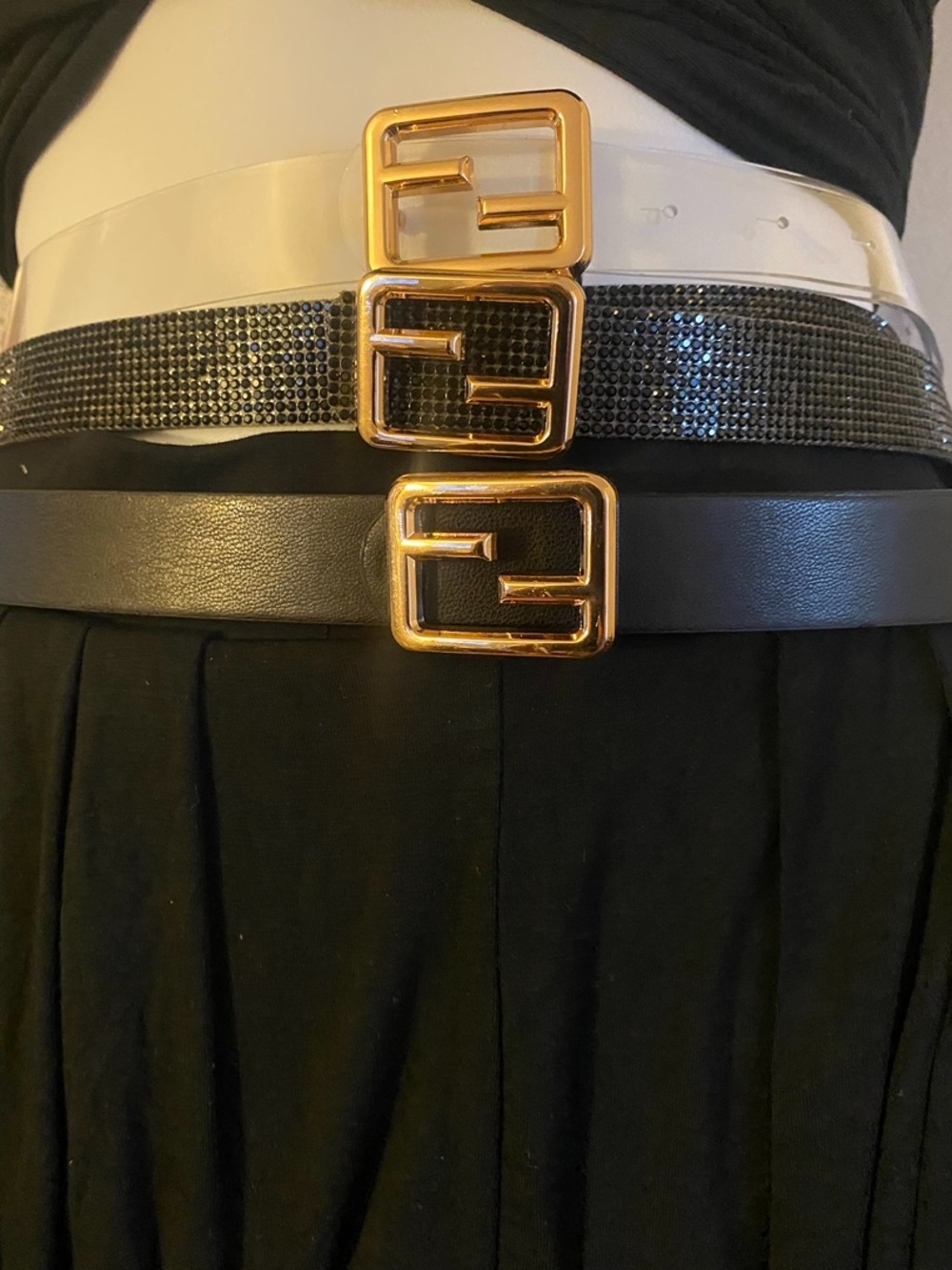 Designer Inspired Leather Waist Belt Bundle (3-pack)